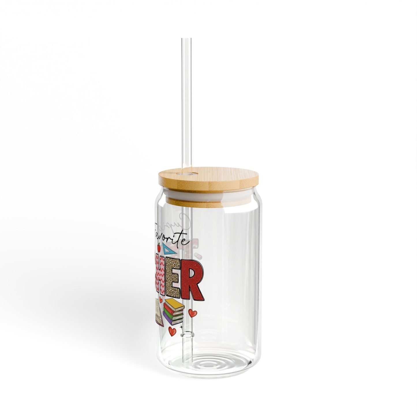 Teacher Sipper Glass - "Cupid's Favorite" 16oz