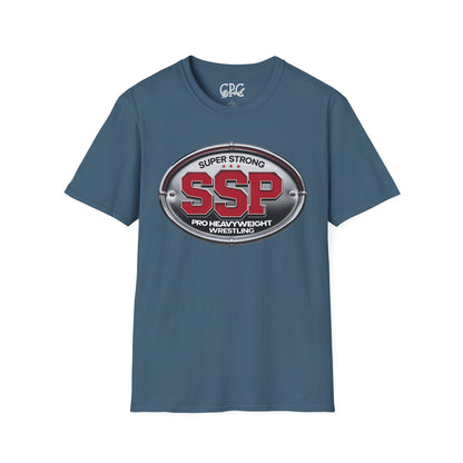 SSP Super Strong Pro Heavyweight Wrestling T-Shirt | Sports Logo Tee