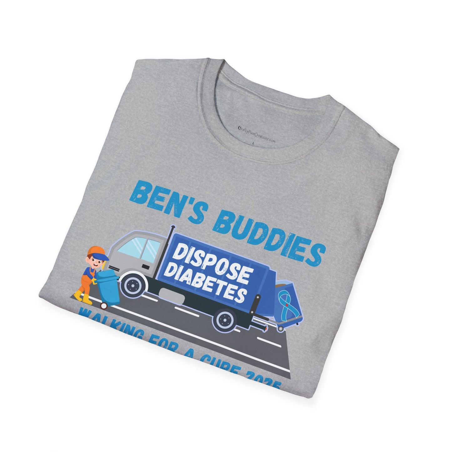 Ben's Buddies Diabetes Awareness T-Shirt, Unisex Softstyle Tee for Fundraising, Walking for a Cure 2023, Health Awareness Shirt, Gift [...]