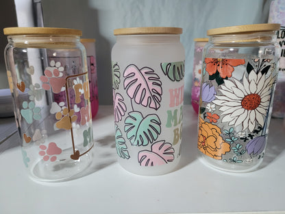 Assorted glass tumblers