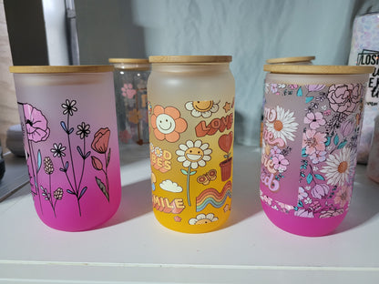 Assorted glass tumblers