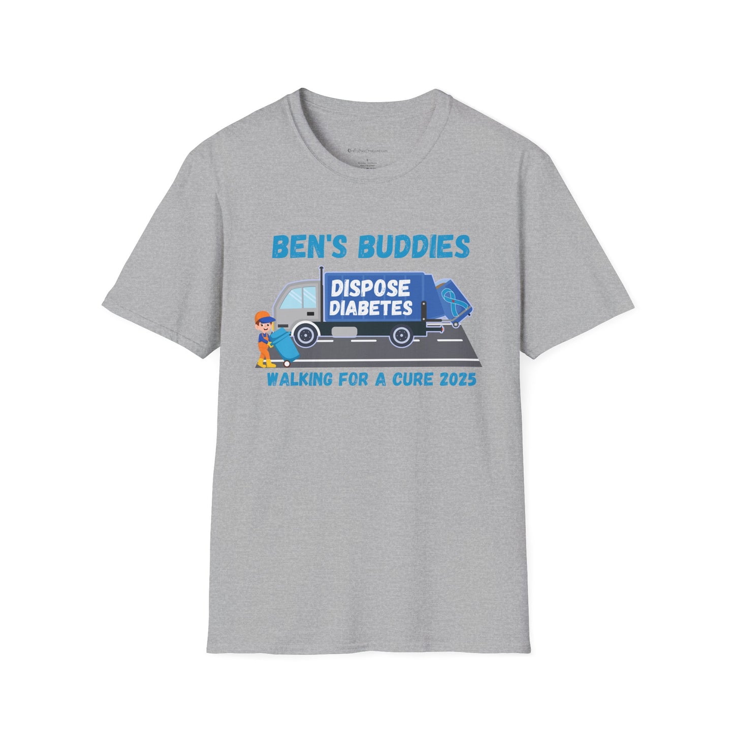 Ben's Buddies Diabetes Awareness T-Shirt, Unisex Softstyle Tee for Fundraising, Walking for a Cure 2023, Health Awareness Shirt, Gift [...]