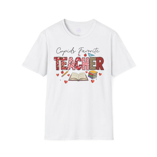 Cupids Favorite Teacher unisex softstyle tshirt